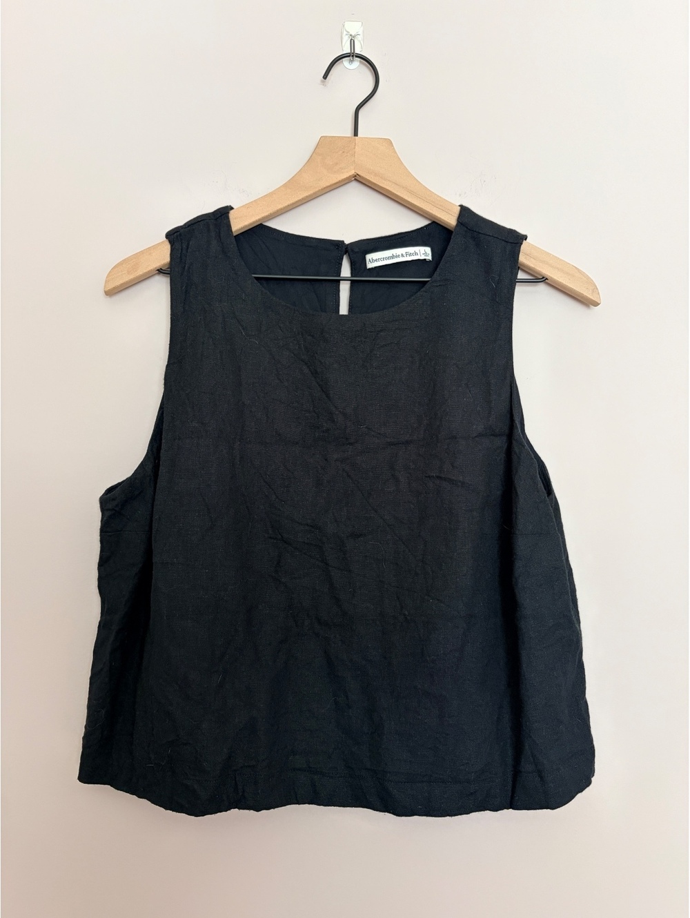 Abercrombie & Fitch Linen Shell Top Black Medium
